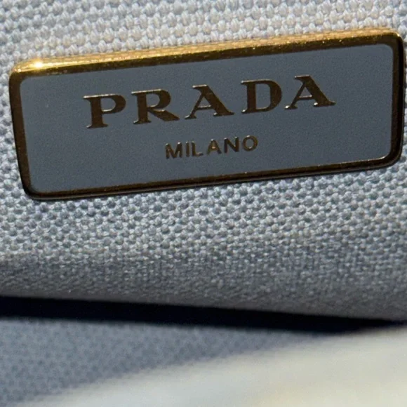 *SOLD*PRADA Canapa Small Tote With Original Cards of Authencity and Dust Bag. - Picture 9 of 14